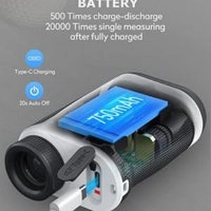 Golf Rangefinder with Slope Flagpole Lock and Vibration, 660/1100YDS Laser Range